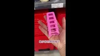 Mini kitchen pink plastic chair (the smallest one) #Mini kitchen #mini food play #microcosmic scene