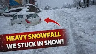 We stuck in snow | season&rsquo;s first snowfall 🌨️☃️