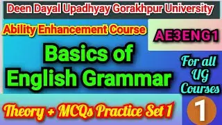 Basics of English Grammar | AE3ENG1| Theory & MCQs Practice Set - 1 | DDUGU | BA, B.Com, B.Sc, BBA