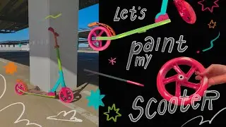 i painted my scooter!! ⋆｡°✩