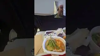 Creamy Chicken, Green Beans & Potatos on our Virgin flight to Florida USA #food #chicken #plane #usa