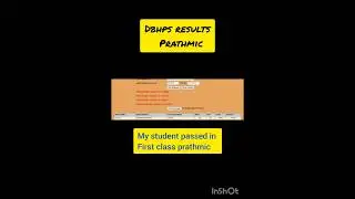 Dbhps results,  My student passed in First class prathmic