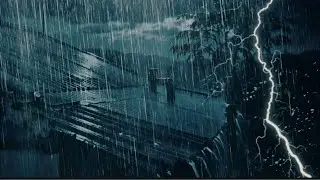 Deep Sleep with Calming Rain and Thunder | Night Thunderstorm for Relaxation