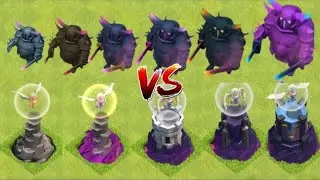 Every level pekka vs every level healer tower base formation clashofclans
