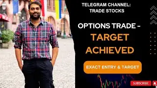 OPTIONS TARGET ACHIEVED II OPTIONS TRADE II EXACT LEVELS OF ENTRY, SL & TARGET #trading #nifty