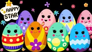 Surprise Eggs Fun Dance Animation | Eggs Dance for Kids | Flowers Baby Sensory | Happy Star Dancing