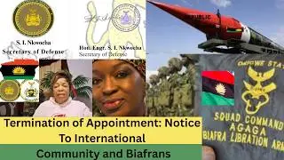 UNITED STATE OF BIAFRA TERMINATION OF APPOINTMENT