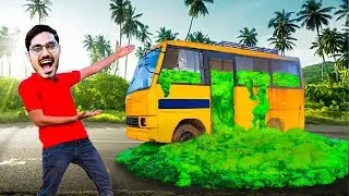 WE MADE ELEPHANT TOOTHPASTE IN BUS You will be surprised to see this, Super Crazy