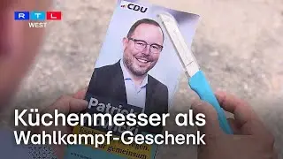 CDU verteilt K&uuml;chenmesser im Kommunalwahlkampf in Eschweiler | RTL WEST