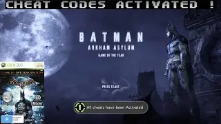 Batman Arkham Asylum | GOTY | XBox 360 | Full Game | Cheat Codes Activated | Long-play