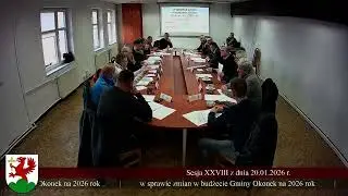 XXVIII Sesja Rady Miejskiej w Okonku z dnia 20.01.2026 r.