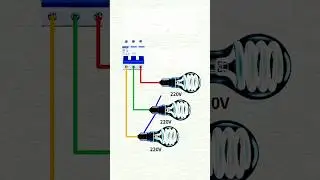 3-Phase 380V to 220V Bulb Wiring Without Neutral | Star Method Explained #lampwiring #bselectrical