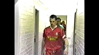 Wrexham fans and players before Halifax game at the Shay - March 1993