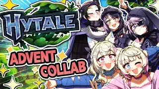【HYTALE COLLAB】our full advent party begins it's block-journey 🐾  #holoAdvent 【FUWAMOCO】