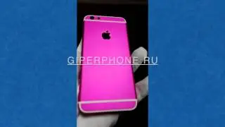 Корпус iPhone 6  Розовый матовый:белые вставки 01