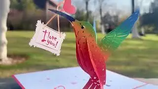 SmilyPops 3D Hummingbird Pop Up Card