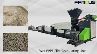 Three Stage Wet Film Granulating Line/PPPE Film Granulation Line/Waste Plastic Film Pelletizing Line