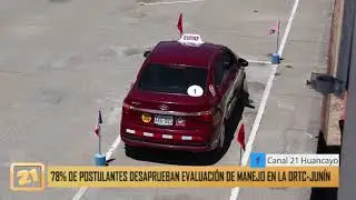 78% de postulantes desaprueban evaluación de manejo en la DRTC-Junín.