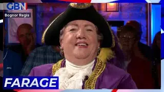 Nigel Farage feels like 'an introvert' listening to Bognor Regis Town Crier Jane Smith