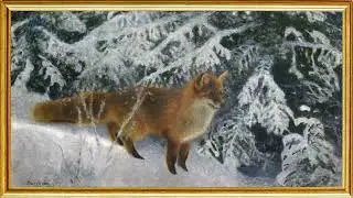 Unwind with Timeless Winter Art: Fox in Snow | 4K Winter Screensaver for Relaxation