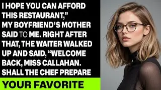 I hope you can afford this restaurant,&rsquo; my boyfriend&rsquo;s mother and then she did something shocking