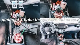 pinterest + boba themed car makeover! clean + decorate my car with me! | Christine N