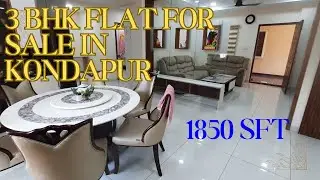 3 bhk flat for in kondapur Hyderabad || 1850 sft, 70 uds|| varunavi properties