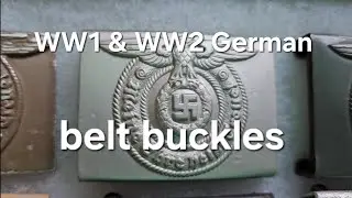 A friend's awesome German belt buckle collection.