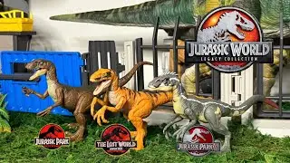 Jurassic world legacy Reimagined Velociraptor Trilogy Set unboxing and review 