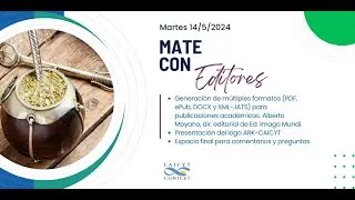 CAICYT - Mate con editorxs. 14 de Mayo de 2024, 11 Hs.