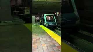 Miami Metromover arrives at Government Center station