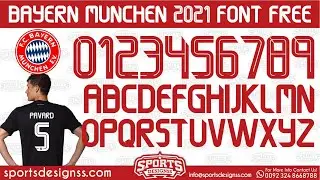 FREE DOWNLOAD: Bayern Munchen 2021 Football Font by Sports Designss_Download Bayern Munchen Font