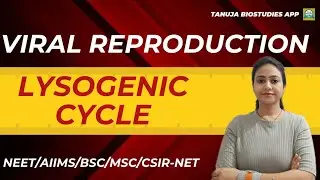 Lysogenic cycle in Virus |Viral Reproduction| NEET/AIIMS |Partial Dropper |BSc | #tanuja_biostudies