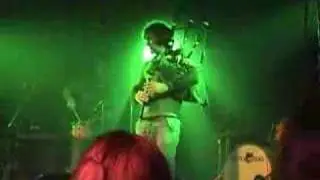 Barry Privett playing the bagpipes