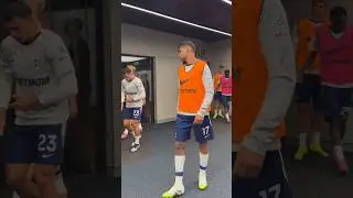 TOTTENHAM: The Squad Walking Down the Tunnel for the Warm-Up: Spurs v Burnley