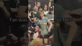 Fan was WAY TOO brave to do this in a mosh pit 😭😳 wyd if you see this? #metalcore #metal #concert