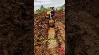 how to dig a straight trench with an excavetor
