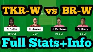 TKR-W vs BR-W Dream11 Prediction|TKR-W VS BR-W Dream11|TKR-W vs BR-W T20|