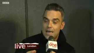 Robbie Willaims speak to One Show @ The BBC Music Awards 2016