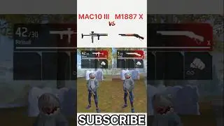 MAC10 III VS M1887 X FREE FIRE GUN ABILITY TEST | WHO IS BEST #freefireshorts #shorts #freefire