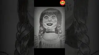 Annabelle doll drawing 👻😨 #shorts #trending