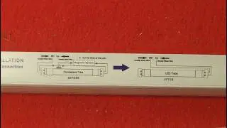 HOWTO replace a T8 / T12 florescent tube with a Type B (Ballast Bypass) LED bulb