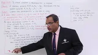 DBMS - Algorithm To check Whether a Decomposition is Lossless