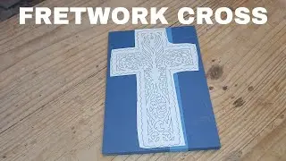 Scroll Saw Walnut Fretwork Cross