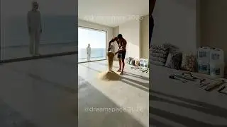 THIS FLOOR IS INSANE 😱 Beach Ocean Epoxy Floor #satisfying
