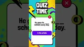 Use of Article quiz #english #grammar #englishgrammar