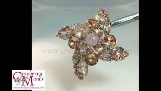 Juliana D&E Iridescent Pink Lava Brooch