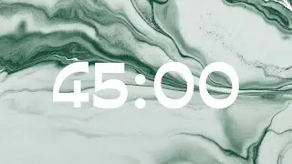 45 Minute Fluid Green Motion Timer (Silent + Gentle Alarm)