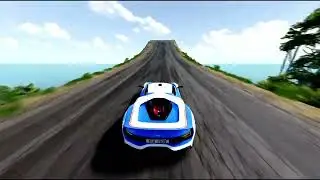 Car Flies Into the Ocean! 🌊 | BeamNG Drive Extreme Slope Jump