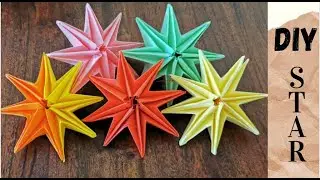 Diy 3d paper star Christmas decoration||DIY Christmas decoration ideas||paper christmas ornament